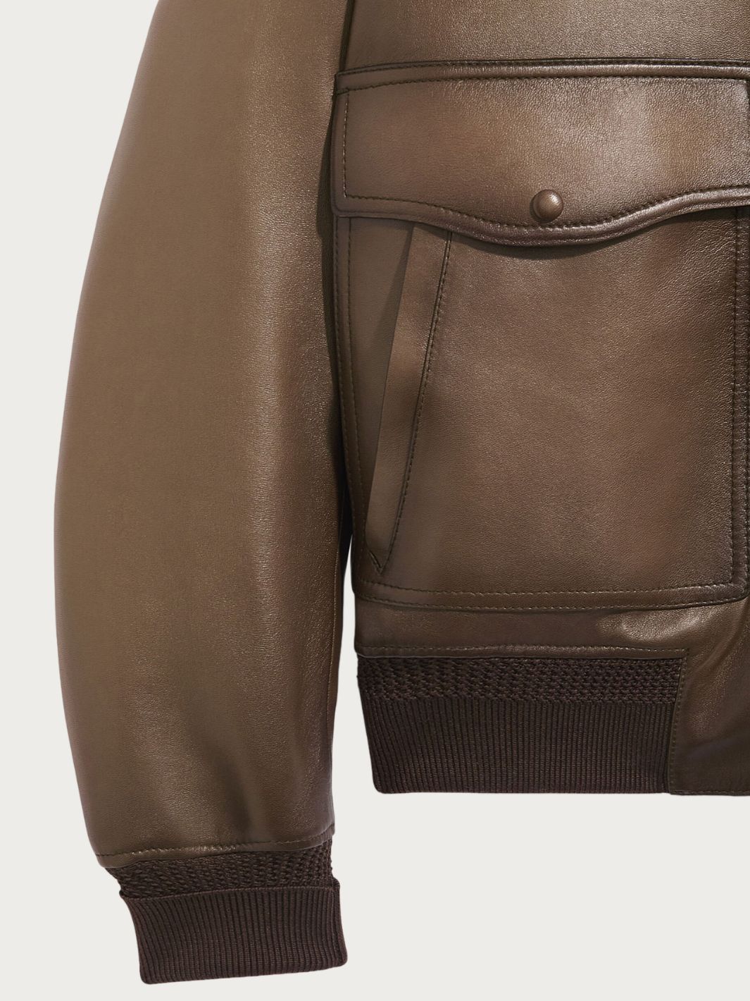 Fliegerjacke mit Lammfellkragen