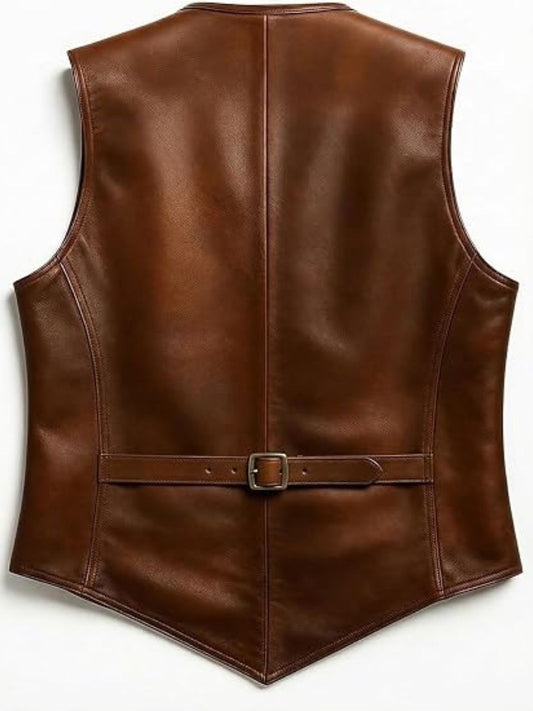Vintage Western Style Sleeveless Waistcoat