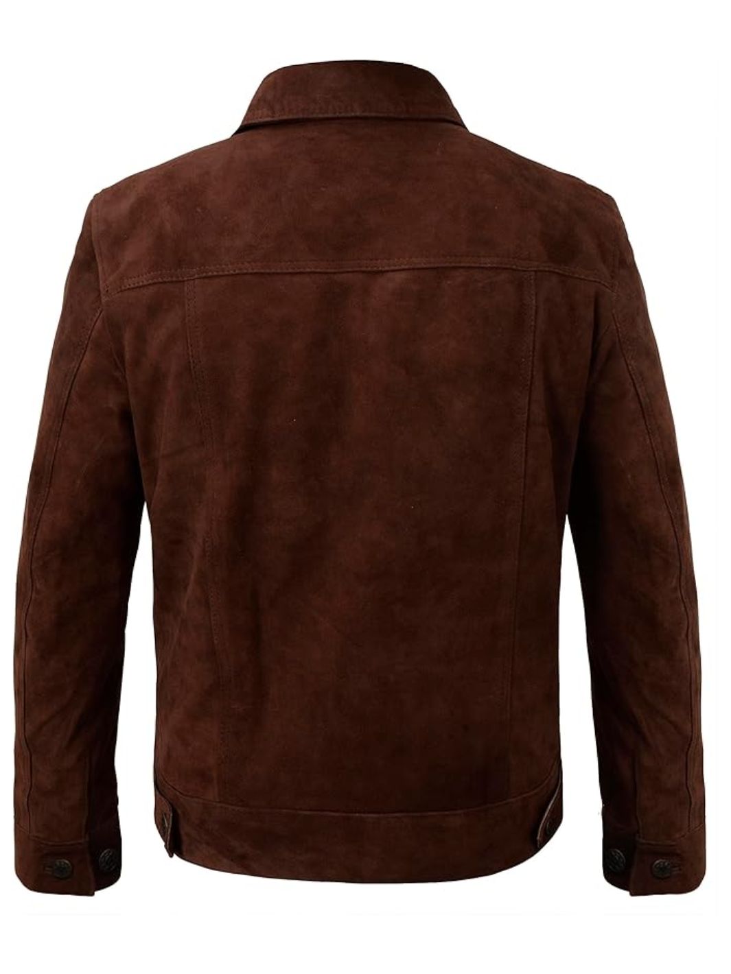 Herren Schwarze Used-Look Echtleder Trucker-Jacke