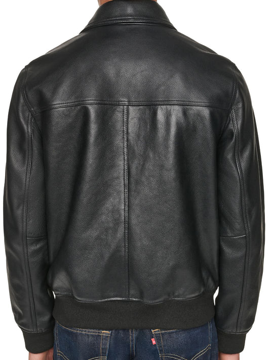 Aviator Leather Jacket (Pebbled Leather)