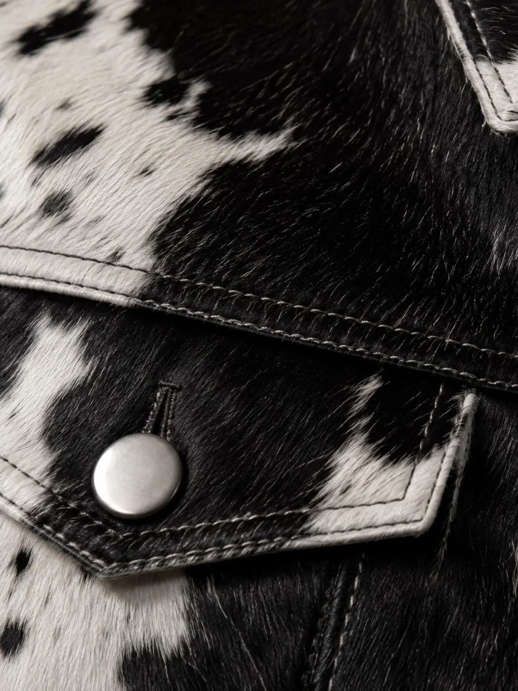 Hair On Hide Leather Trucker Jacket
