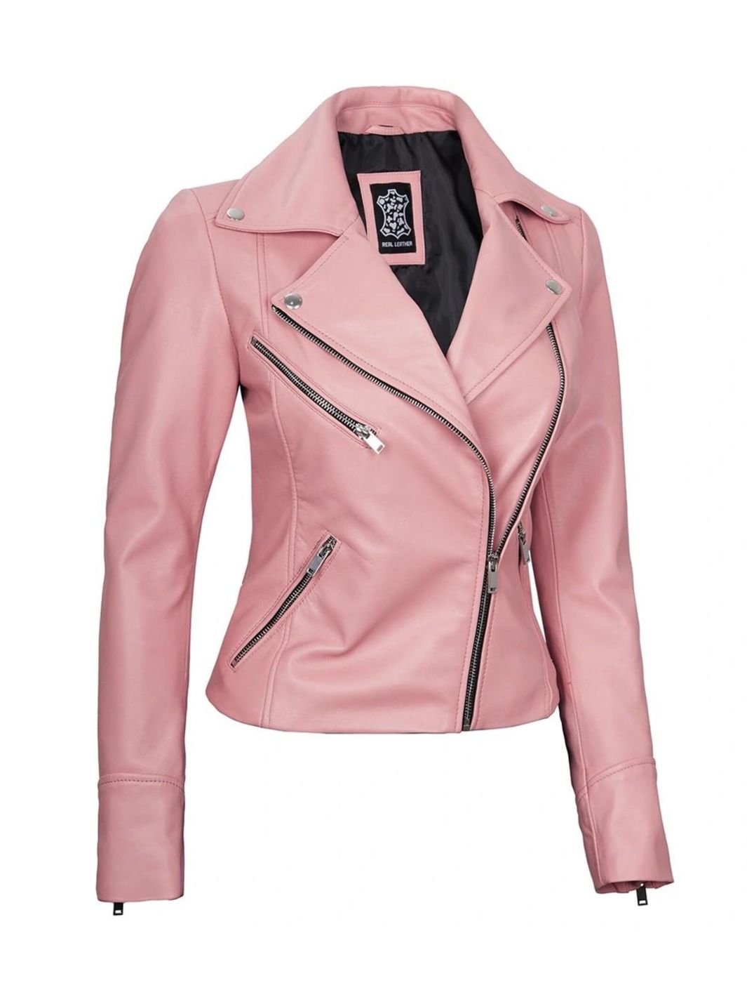Asymmetrical Biker Leather Jacket