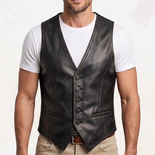 Vintage Western Style Sleeveless Waistcoat
