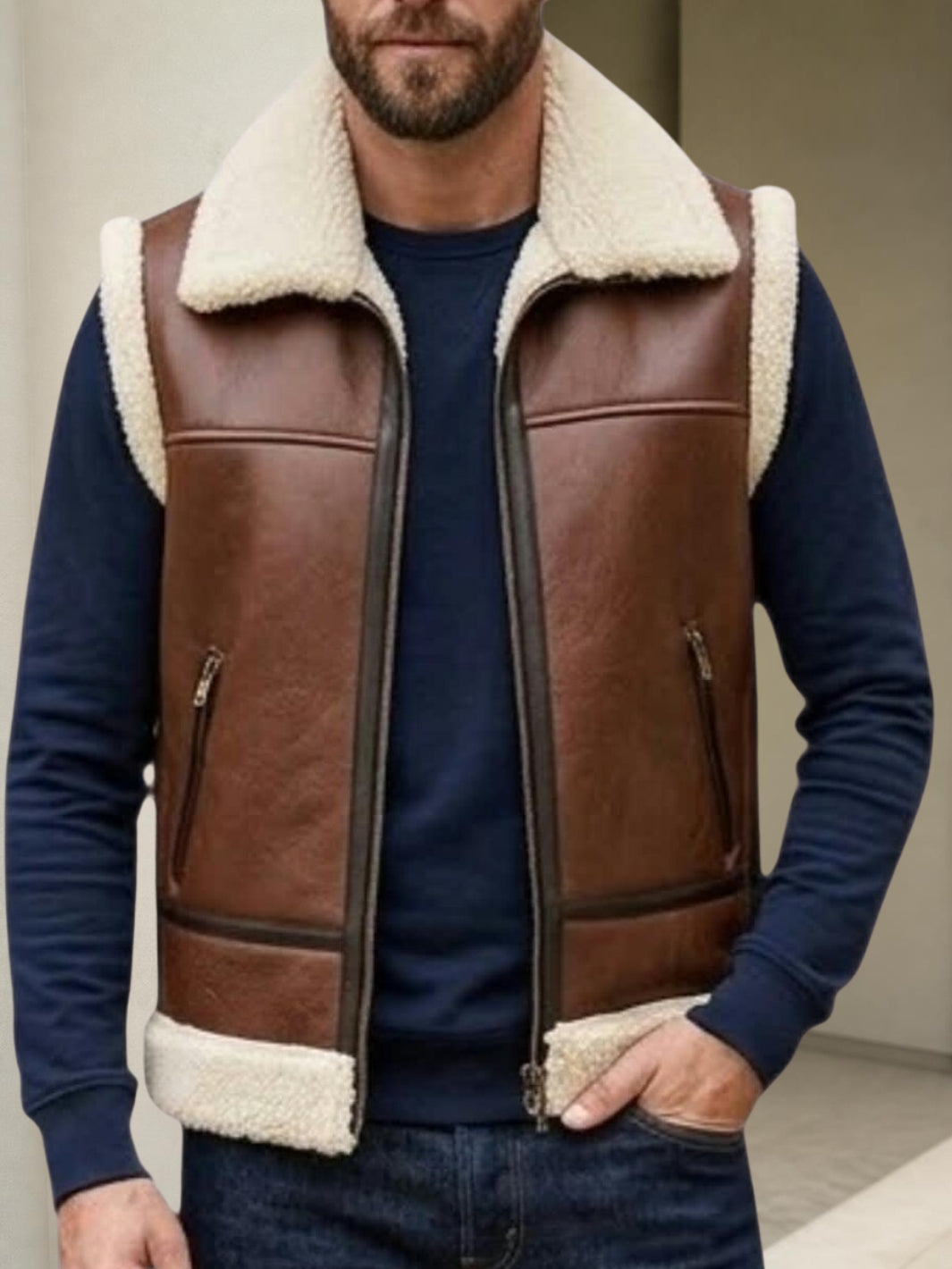 Shearling Leather Vest