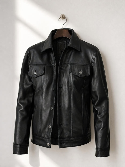 Herren-Truckerjacke aus Lammleder