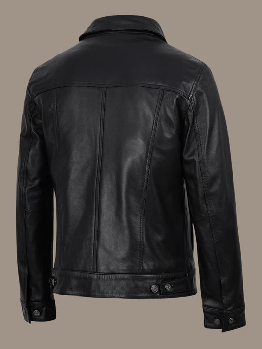 Herren-Truckerjacke aus Lammleder