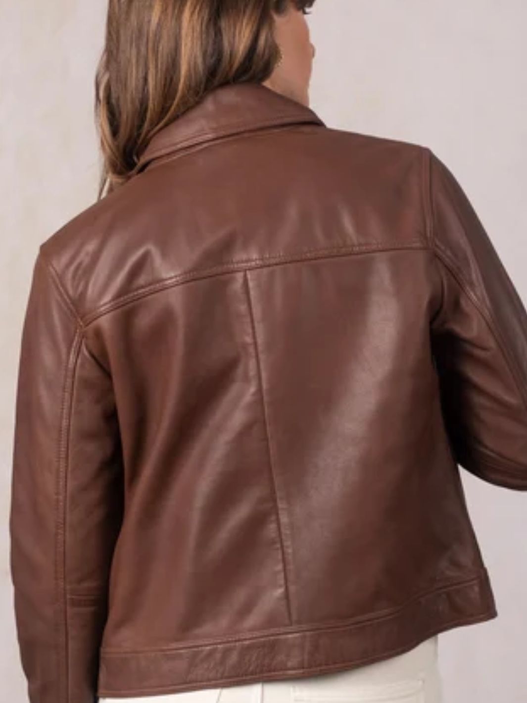 Lederjacke mit Kragen