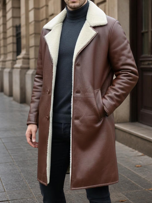 Leather Shearling Coat