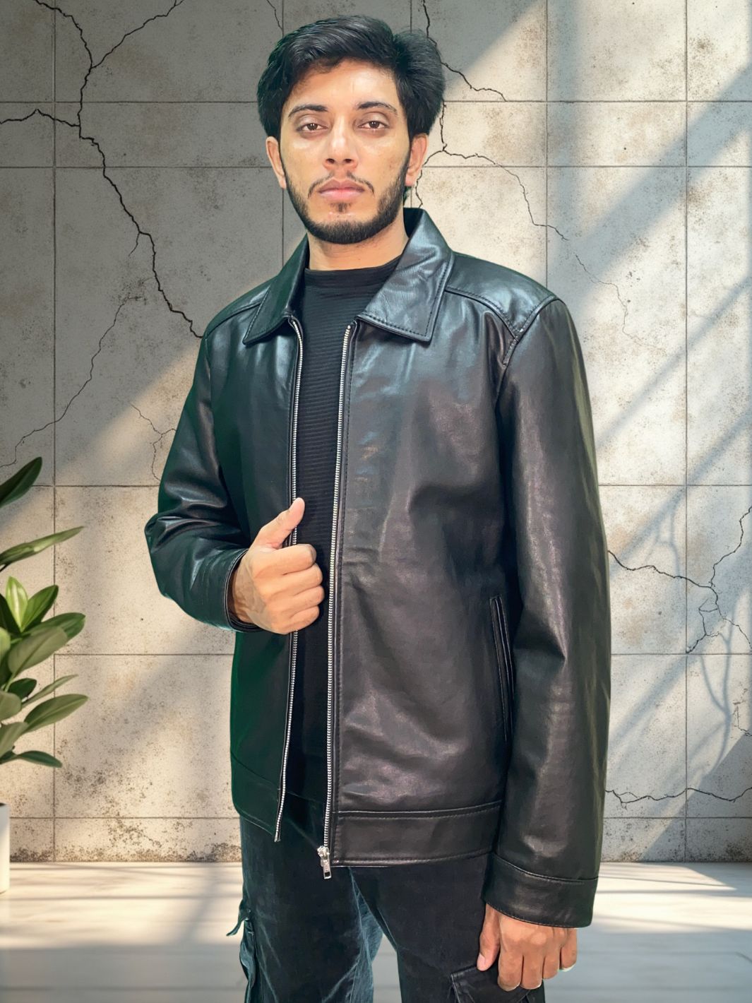 Classic Shirt Collar Jacket - Loose Fit