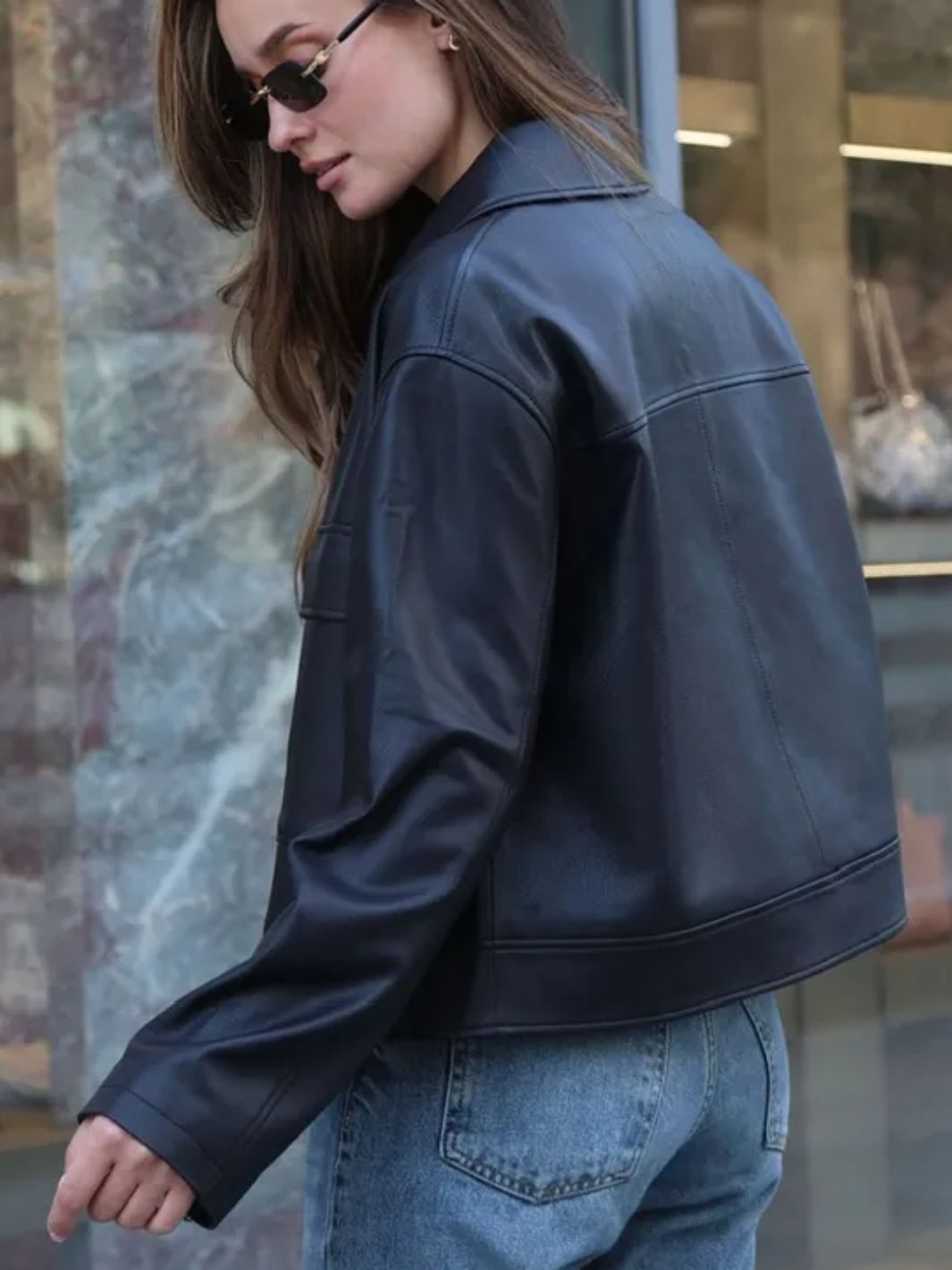 Shirt Style Leather Jacket