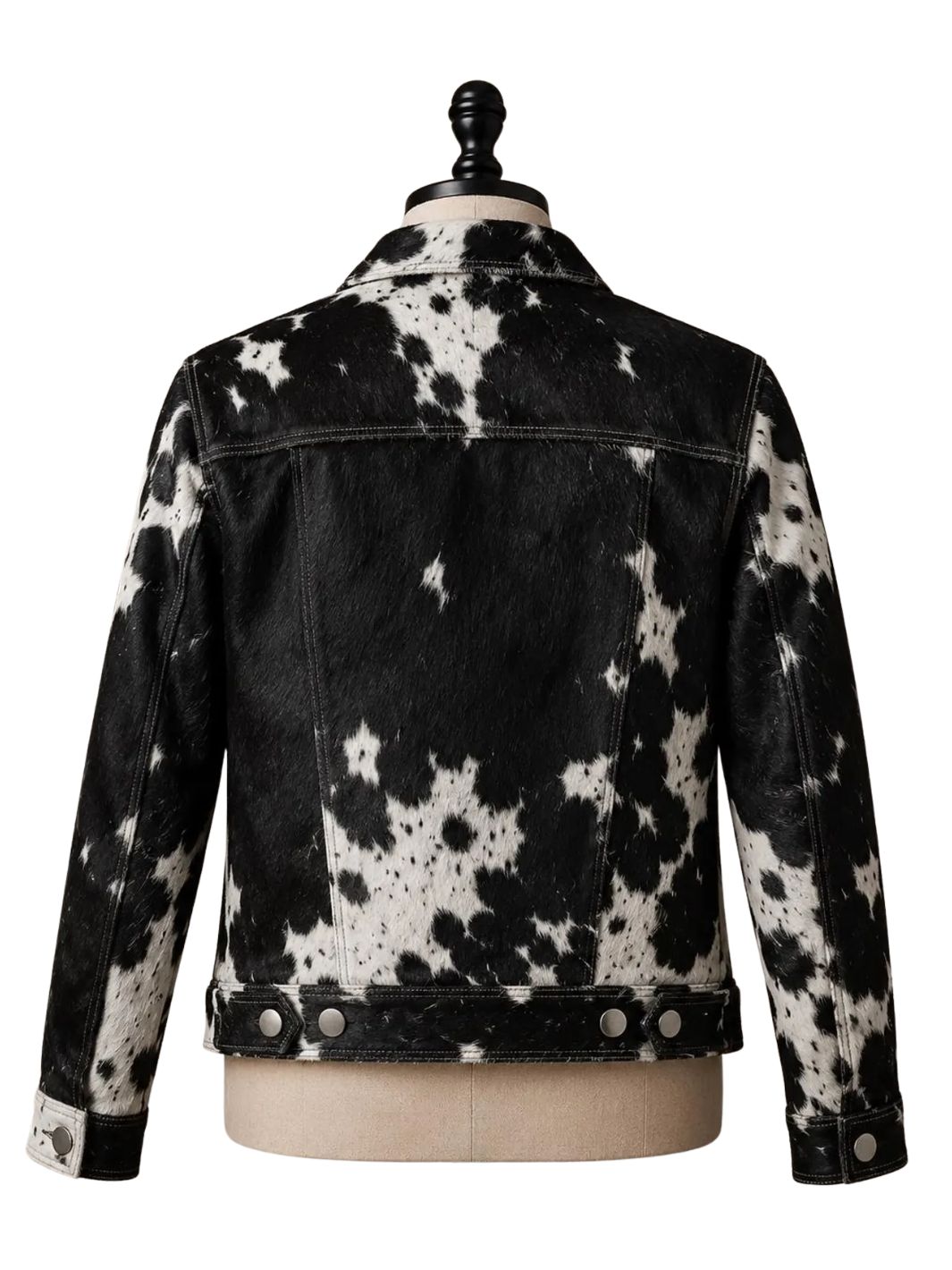 Hair On Hide Leather Trucker Jacket