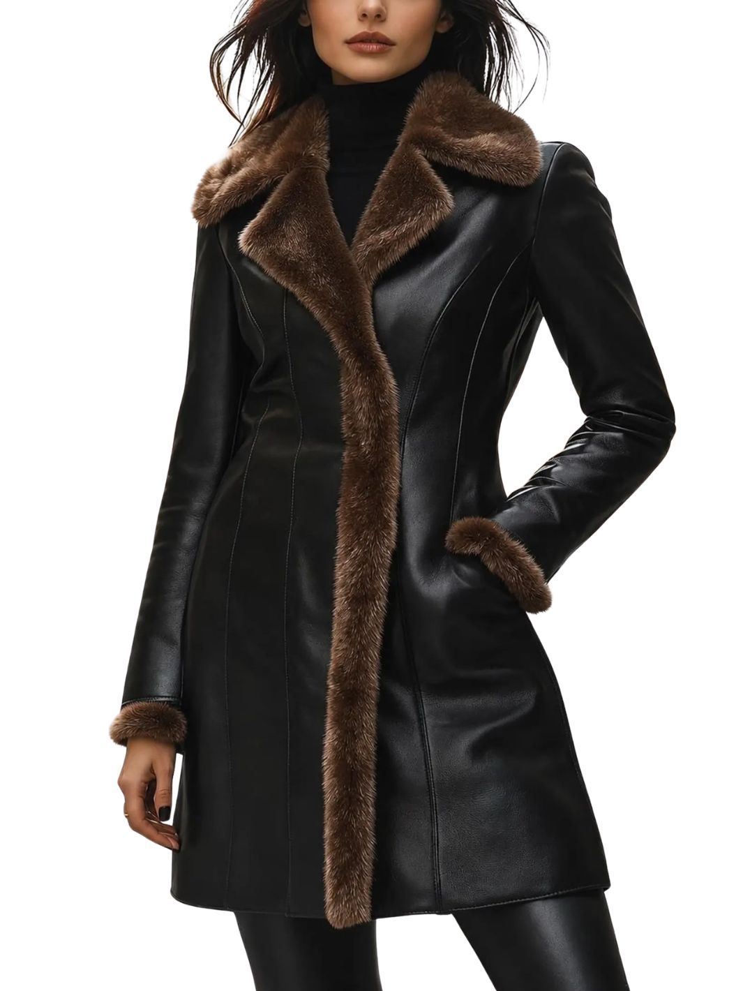 Fitted Sheepskin Winter Coat