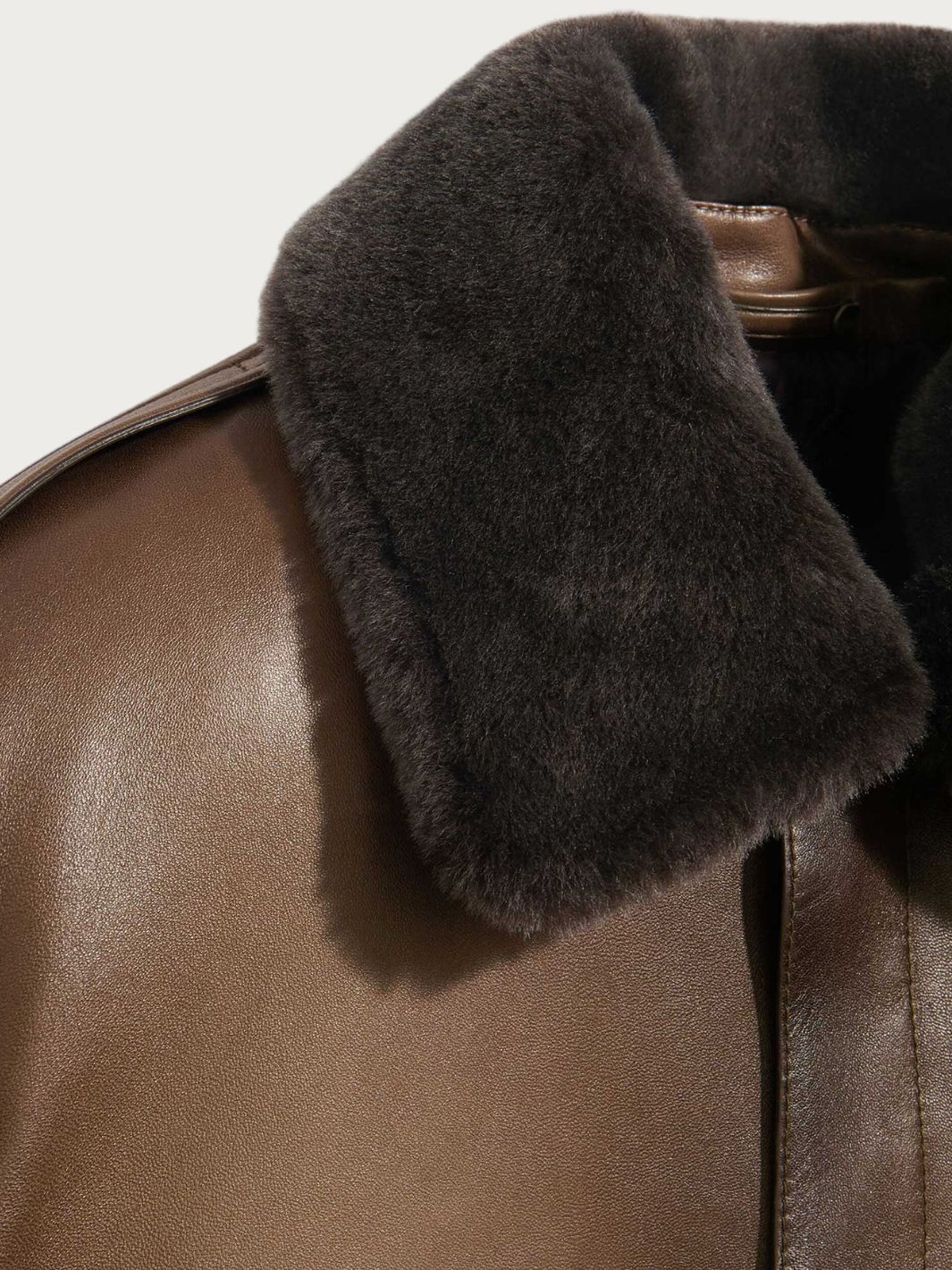 Fliegerjacke mit Lammfellkragen